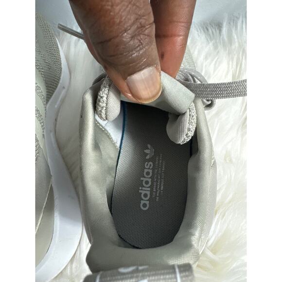 Adidas Gray Sneakers Women or Youth size 4.5 Gray White Unisex - Picture 8 of 10